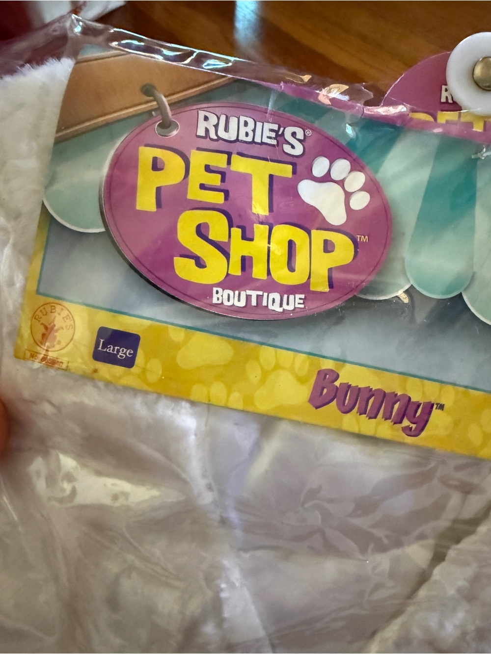 Rubies white pet shop bunny Dog costume New Large - Picture 3 of 6